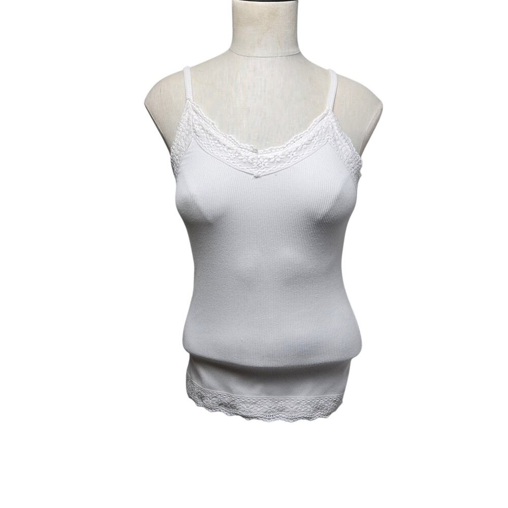 Electric Behavior Women's Spaghetti Strap Top XS White